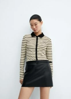 Chemise Rayures Maille Côtelée -New Trendy Shop 57035994 99 D2