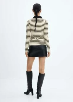 Chemise Rayures Maille Côtelée -New Trendy Shop 57035994 99 R