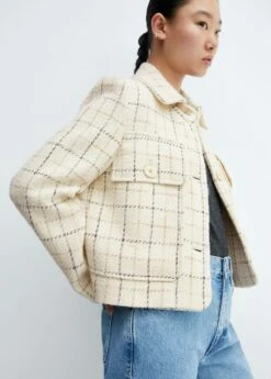 Veste Tweed à Carreaux -New Trendy Shop 57036026 05 D1