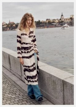 Robe Chemise Plissée Tie And Dye -New Trendy Shop 57036316 05 D6