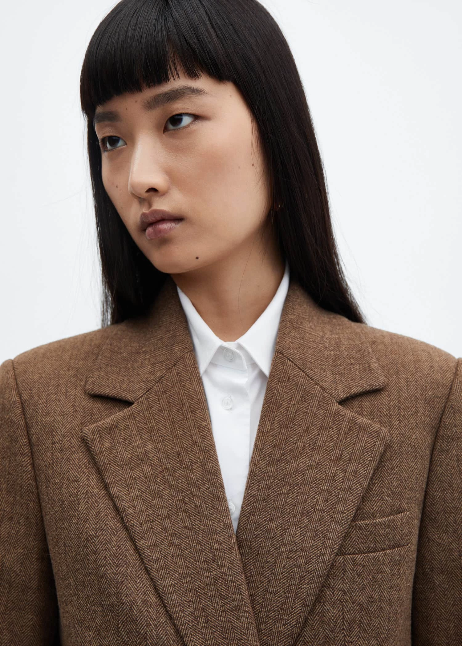 Veste De Costume à Chevrons En Laine 4 Veste De Costume à Chevrons En Laine – Image 4