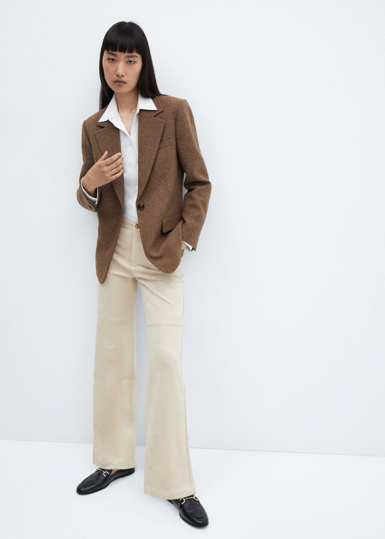 Veste De Costume à Chevrons En Laine 5 Veste De Costume à Chevrons En Laine – Image 5