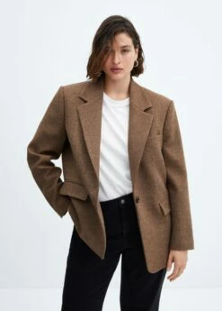 Veste De Costume à Chevrons En Laine 18 Veste De Costume à Chevrons En Laine -New Trendy Shop 57037723 30 D5