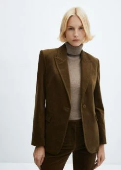 Veste Costume Velours Ras