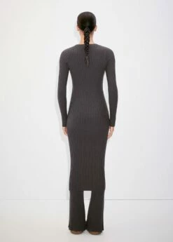 Robe Midi à Bords Côtelés -New Trendy Shop 57037735 95 R