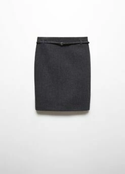 Jupe Pied-de-poule Ceinture -New Trendy Shop 57038280 92 B