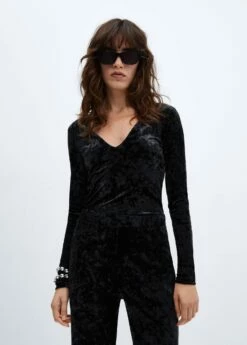 Pantalon Droit En Velours -New Trendy Shop 57039114 52 D1