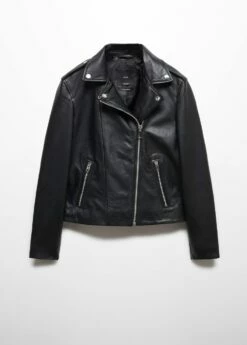 Blouson Biker En Cuir -New Trendy Shop 57039805 99 B
