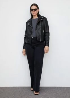 Blouson Biker En Cuir -New Trendy Shop 57039805 99 D3