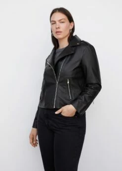 Blouson Biker En Cuir -New Trendy Shop 57039805 99 D5