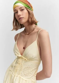 Robe Chemise Détails Ajourés -New Trendy Shop 57040081 10 D1