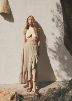 Jupe Texturée Croisée -New Trendy Shop 57040105 06 D7