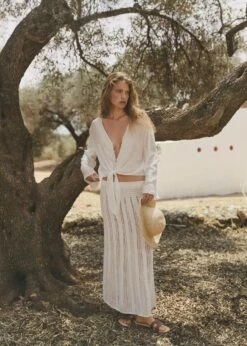 Jupe Maille Détails Ajourés -New Trendy Shop 57040256 01 D6