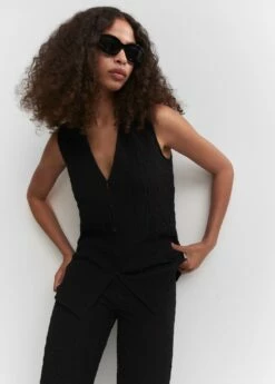 Pantalon Wideleg Texturé 25 Pantalon Wideleg Texturé -New Trendy Shop 57040277 99 D2