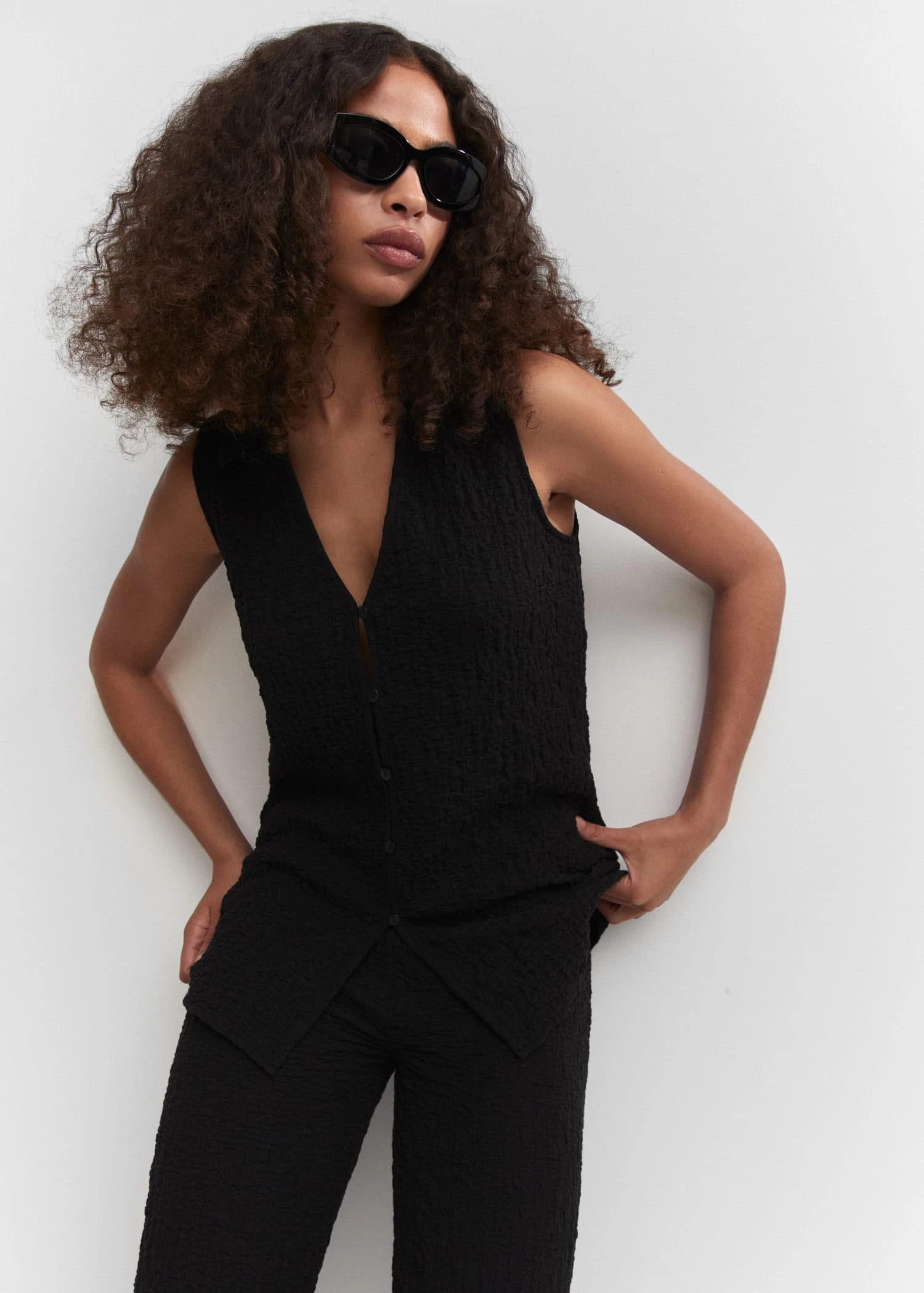 Pantalon Wideleg Texturé 12 Pantalon Wideleg Texturé – Image 12