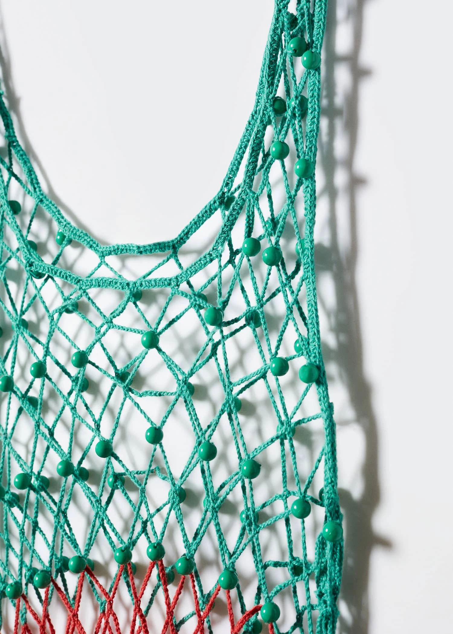 Robe Maille Filet Multicolore Perles 6 Robe Maille Filet Multicolore Perles – Image 6