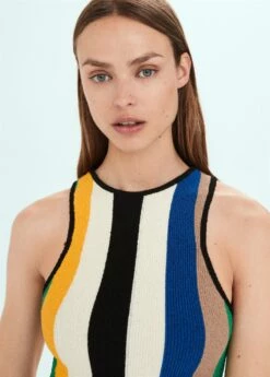 Robe Midi Maille Multicolore -New Trendy Shop 57040379 05 D1