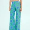 Pantalon Wideleg Lin Imprimé