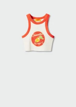 Crop Top Imprimé Emmanchures Américaines -New Trendy Shop 57040410 20 B