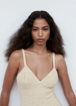 Robe Maille Détail Sequins -New Trendy Shop 57040453 05 D1