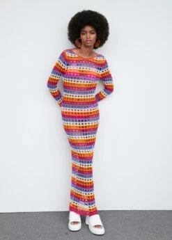 Robe Crochet Multicolore -New Trendy Shop 57040457 21 99999999 01
