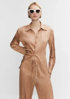 Pantalon Plissé Satiné 17 Pantalon Plissé Satiné -New Trendy Shop 57040699 30 D1