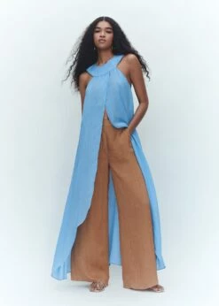 Robe Plissée Emmanchures Américaines -New Trendy Shop 57040721 52 D6