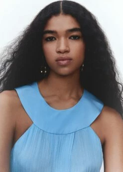 Robe Plissée Emmanchures Américaines -New Trendy Shop 57040721 52 D7