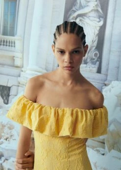 Robe Texturée Volantée -New Trendy Shop 57041171 12 D6