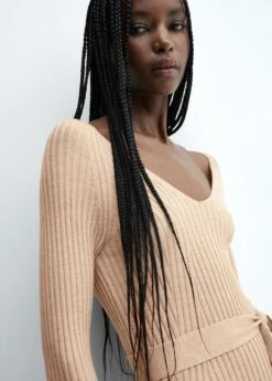 Robe Midi Maille Ceinture -New Trendy Shop 57043802 07 D1