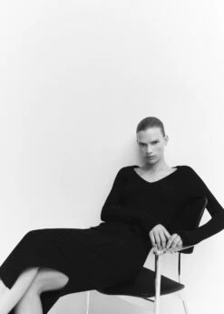 Robe Midi Maille Ceinture -New Trendy Shop 57043802 99 D2