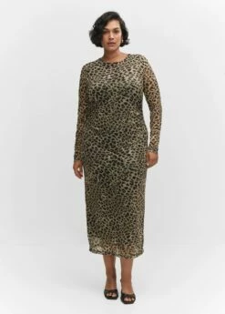 Robe Midi En Imprimé Animal -New Trendy Shop 57043804 30 D3