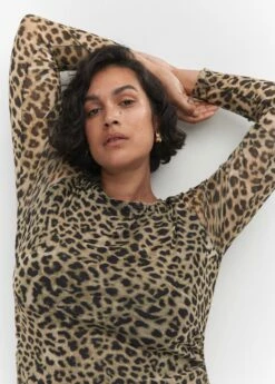 Robe Midi En Imprimé Animal -New Trendy Shop 57043804 30 D4