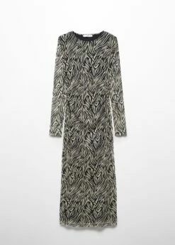 Robe Midi En Imprimé Animal -New Trendy Shop 57043804 99 B