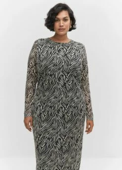 Robe Midi En Imprimé Animal -New Trendy Shop 57043804 99 D5