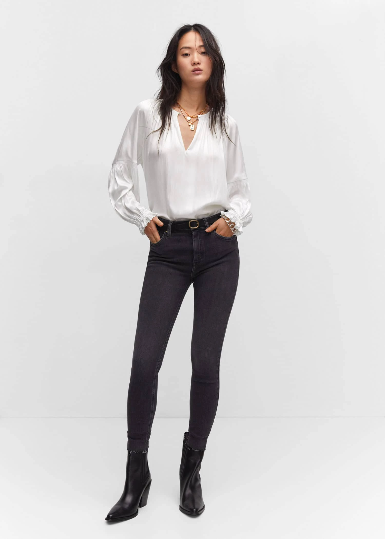 Blouse Froncée Bouton 2 Blouse Froncée Bouton – Image 2