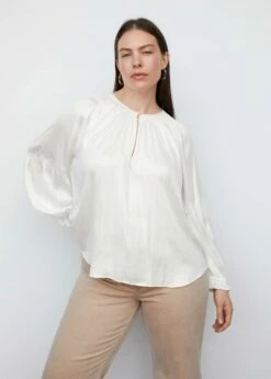 Blouse Froncée Bouton 24 Blouse Froncée Bouton -New Trendy Shop 57043807 02 D5