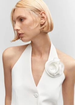 Gilet Empiècement Fleur -New Trendy Shop 57043820 05 D1