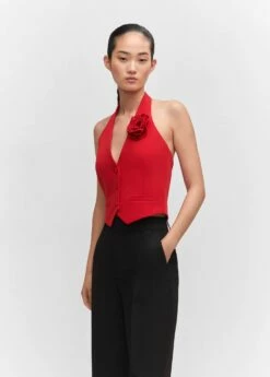 Gilet Empiècement Fleur -New Trendy Shop 57043820 70