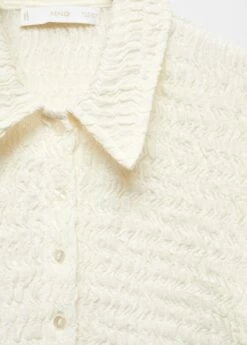 T-shirt Texturé Crop -New Trendy Shop 57044014 05 D8