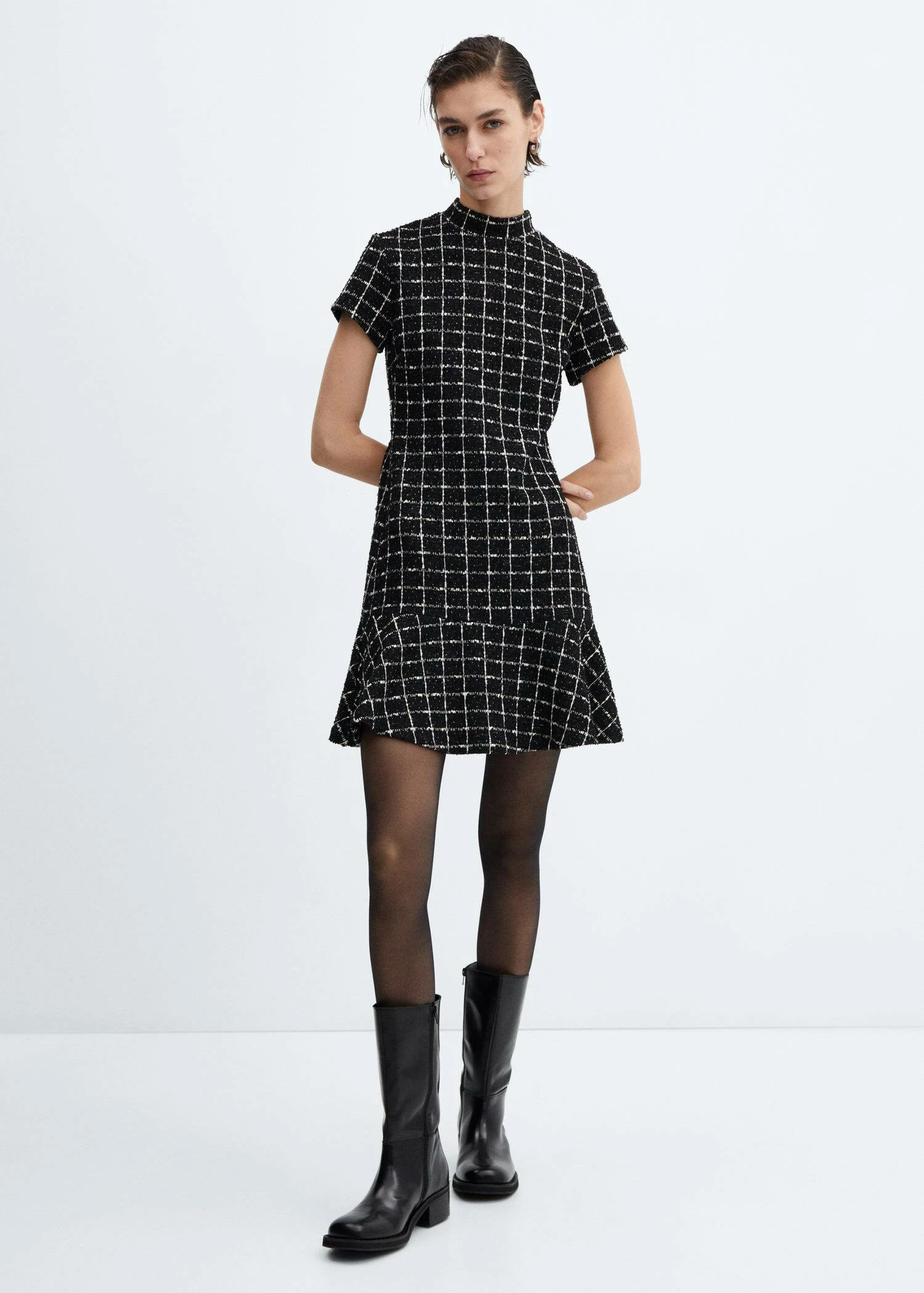 Robe Tweed Bas Volanté 2 Robe Tweed Bas Volanté – Image 2