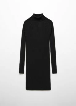 Robe Courte Maille Côtelée Col Montant -New Trendy Shop 57045803 99 B