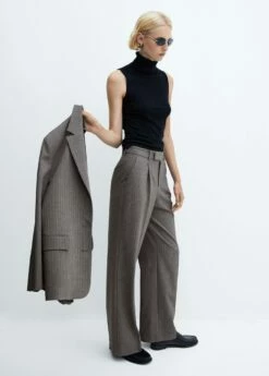 Pantalon De Costume Fines Rayures -New Trendy Shop 57046017 92 D6