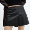 Minijupe Plissée Similicuir
