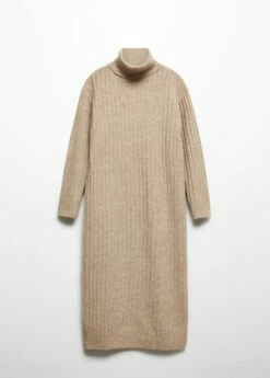 Robe Maille Côtelée Col Roulé 23 Robe Maille Côtelée Col Roulé -New Trendy Shop 57047725 06 B