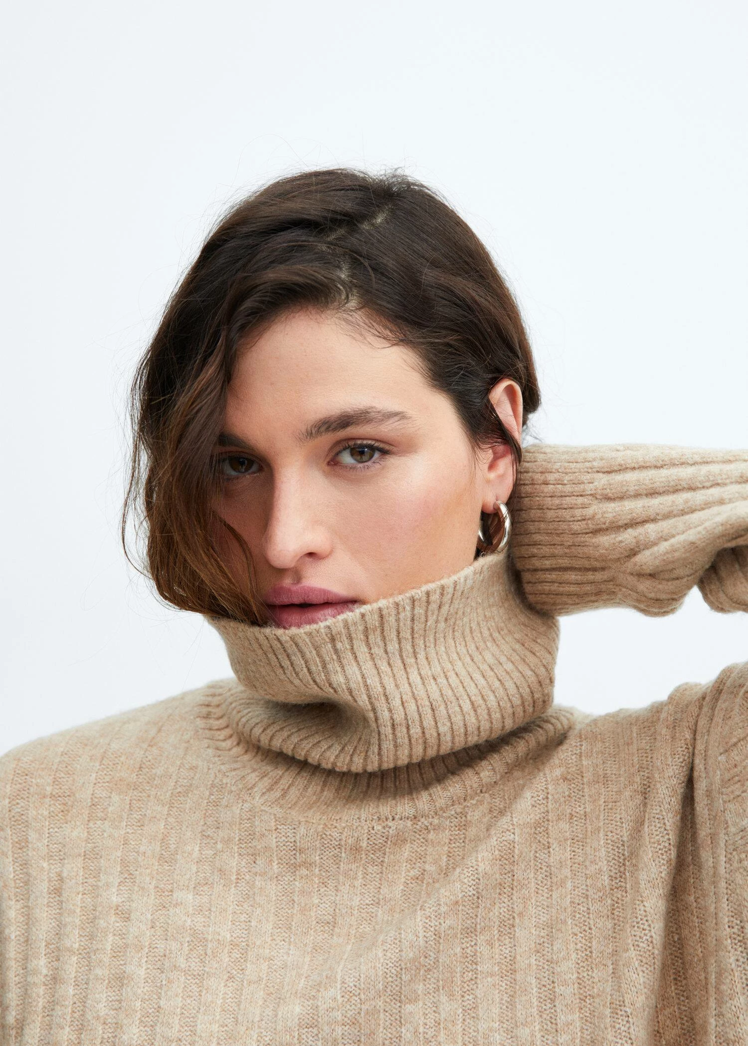 Robe Maille Côtelée Col Roulé 7 Robe Maille Côtelée Col Roulé – Image 7