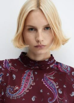 Robe Fluide En Imprimé Cachemire -New Trendy Shop 57047729 76 D1