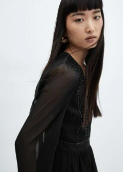 Robe Fluide Détail Perles -New Trendy Shop 57048271 99 D6