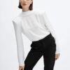 Blouse épaulettes Ouverte Dans Le Dos