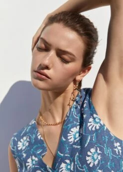 Gilet Lin Fleuri -New Trendy Shop 57050080 52 D1